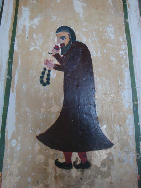 A mural of a Sufi/faqir at village Manakpur Sharif 2010 -- Yogesh Snehi